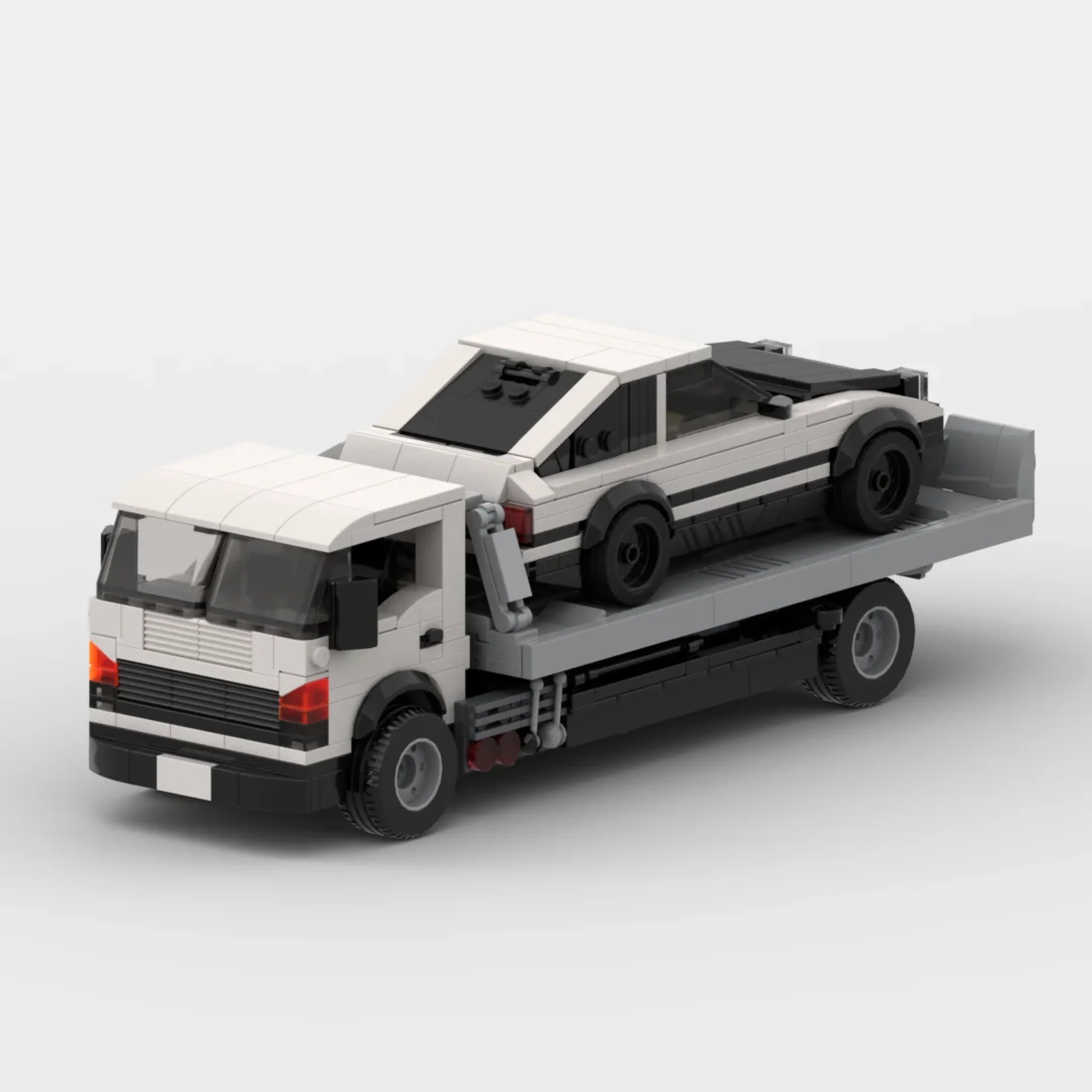 Flatbed Tow Truck - LEGO Compatible Building Blocks | BlueRidge Co.