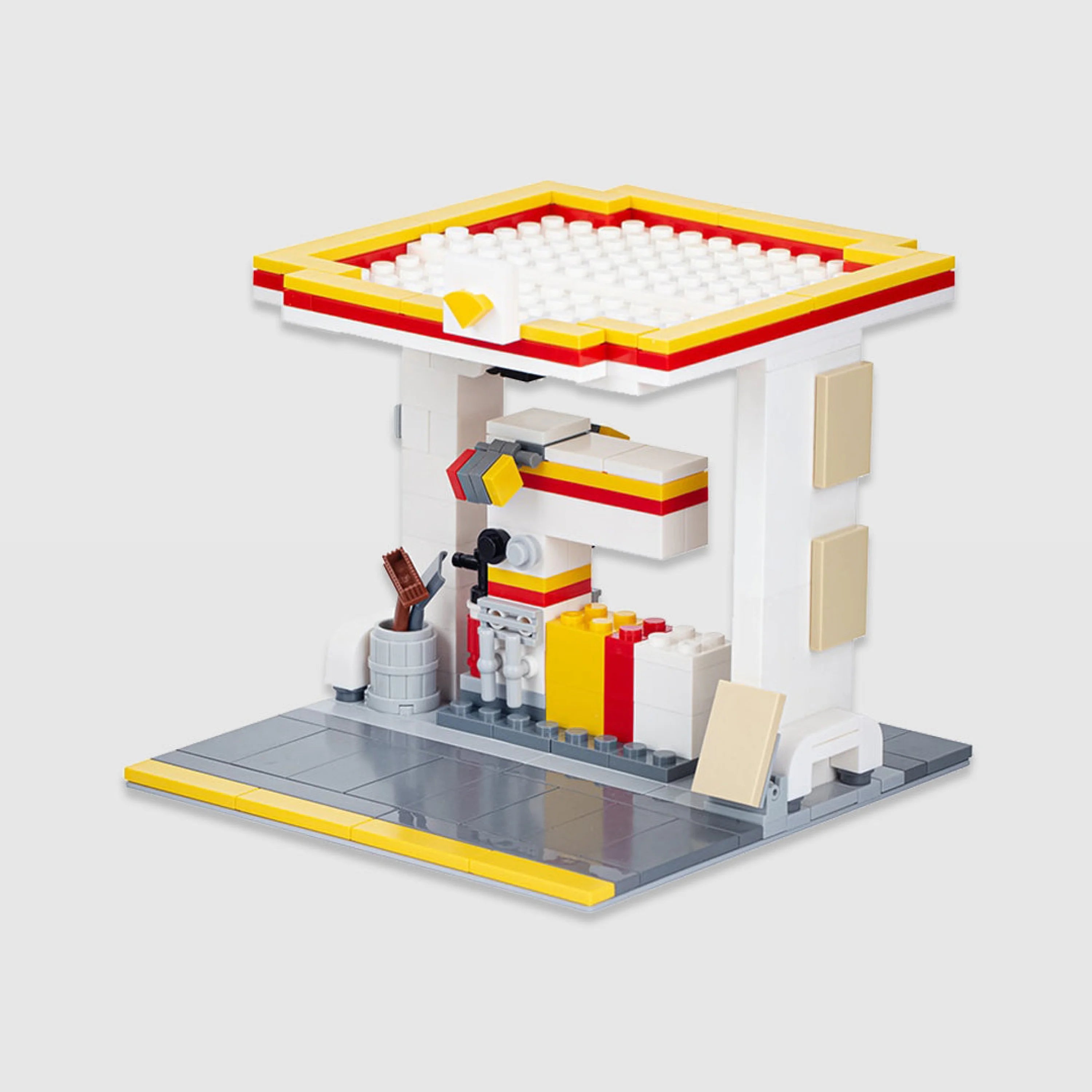 Gas Station - LEGO Compatible Building Blocks | BlueRidge Co.